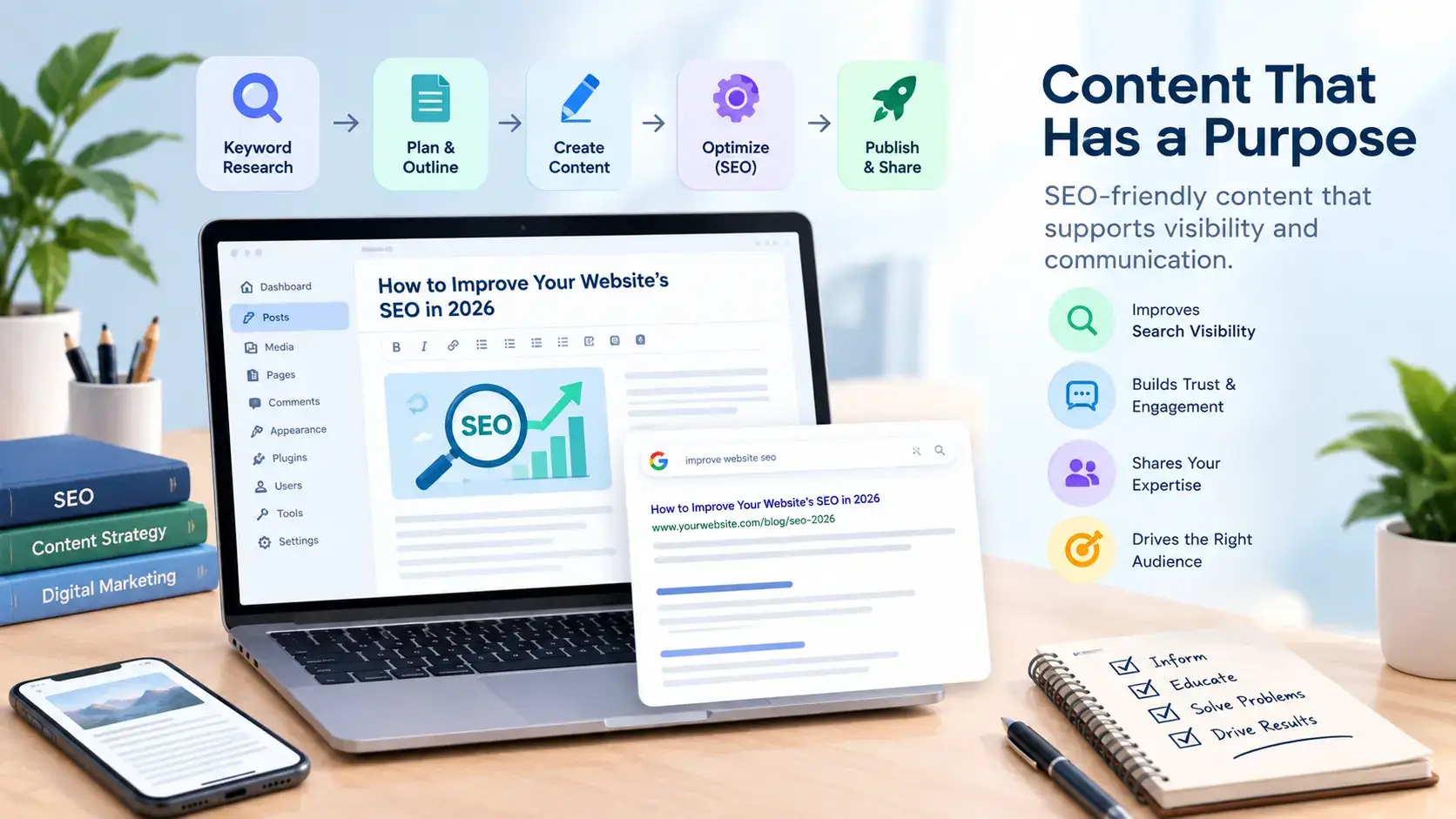 SEO content strategy and content creation for digital marketing